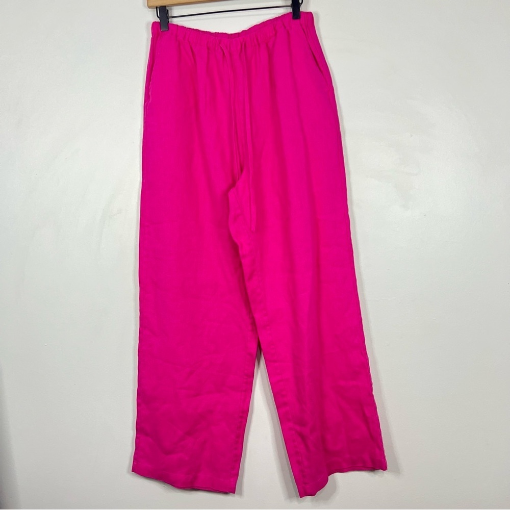 Rails Pink Wide Leg Linen Pants size Large - Picture 3 of 10